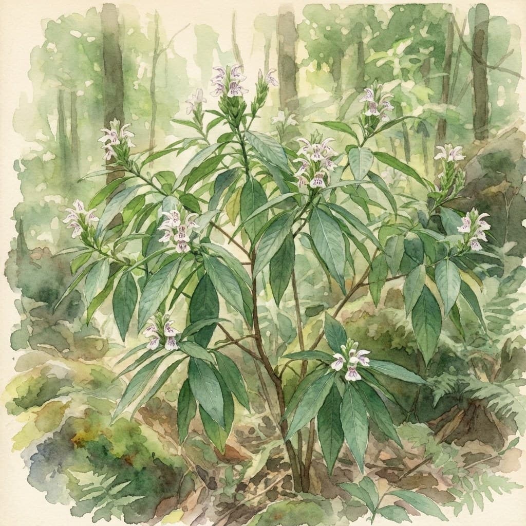 Malabar nut adulsa (Justicia adhatoda) respiratory herb at Save Farm Dahanu