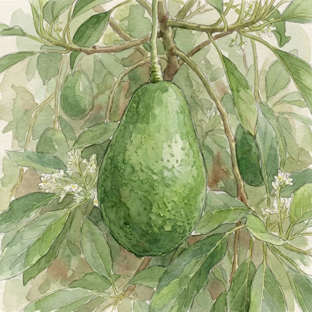 Avocado butter fruit (Persea americana) superfood tree at Save Farm Dahanu